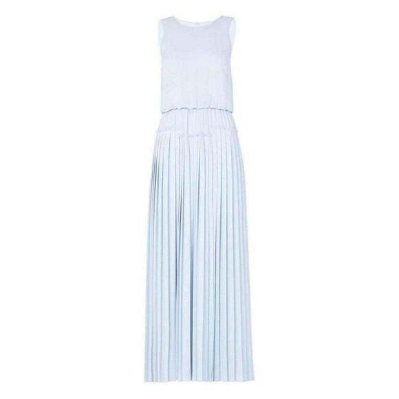BCBGMAXAZRIA - Jenine High Split Pleated Skirt Maxi Dress - XS